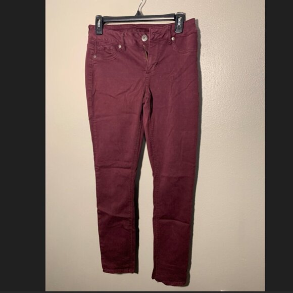 Maurices Pants - Maurices skinny ankle jeans - Women's S-R, Burgundy